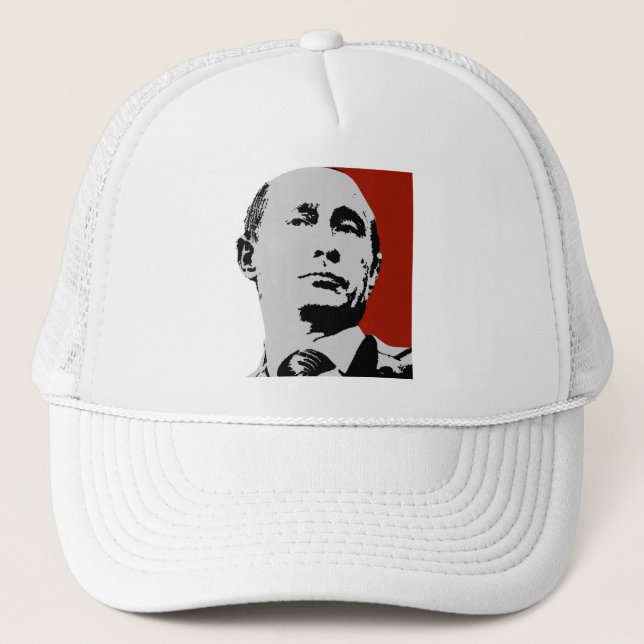 Gorra De Camionero Vladimir Putin Rojo (Anverso)