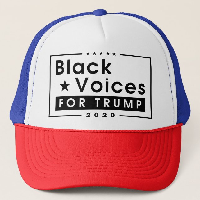 Gorra De Camionero Voces Negras Para Trump 2020 (Anverso)