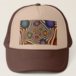 Gorra De Camionero Volando hacia arriba, colorido y moderno abstracto