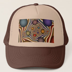 Gorra De Camionero Volando hacia arriba, colorido y moderno abstracto