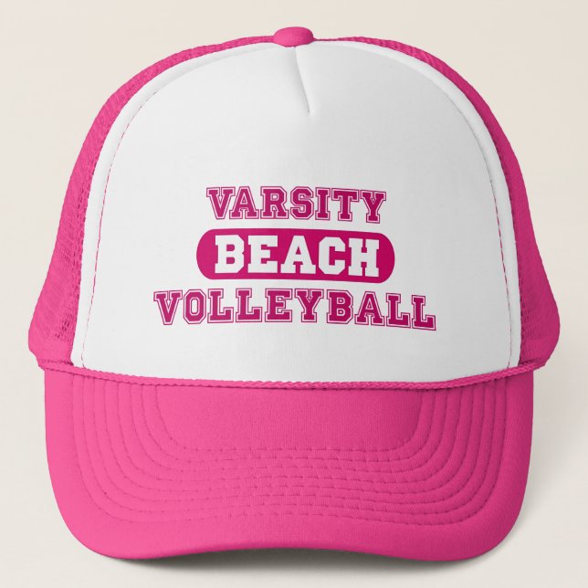 Gorra De Camionero Voleibol de playa rosa (Anverso)
