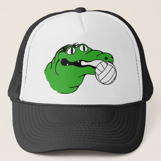 Gorra De Camionero VOLEIBOL del engranaje del cocodrilo ningunas (Anverso)