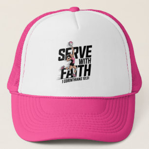 Gorra De Camionero Voleibol Femenino Sirve con Fe