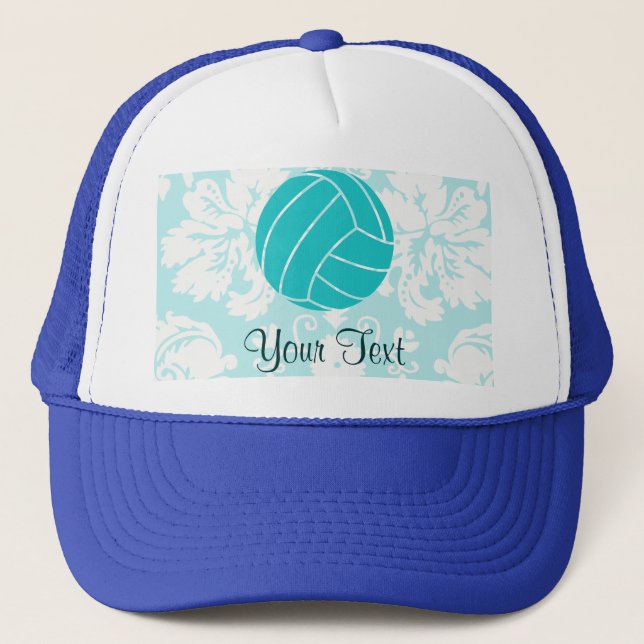 Gorra De Camionero Voleibol verde azulado (Anverso)