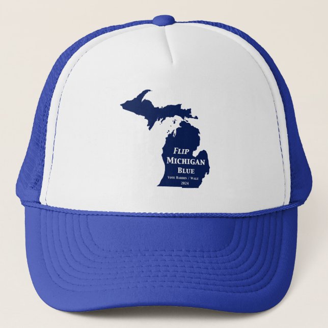 Gorra De Camionero Voltear Michigan Blue en 2024 (Anverso)