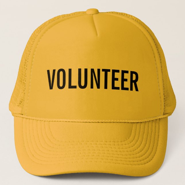 Gorra De Camionero Voluntario amarillo (Anverso)