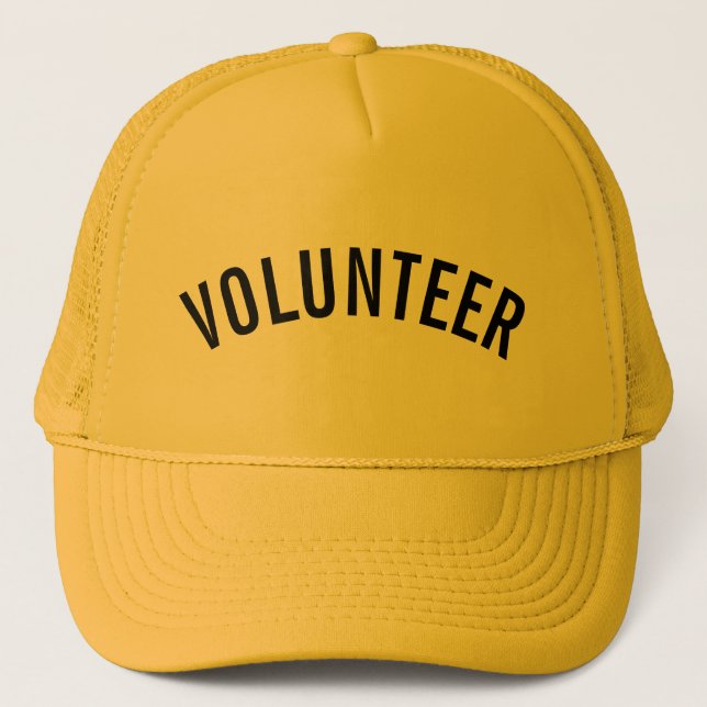 Gorra De Camionero Voluntario amarillo (Anverso)