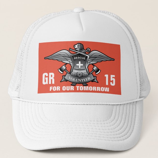 Gorra De Camionero Voluntario de rescate (Anverso)