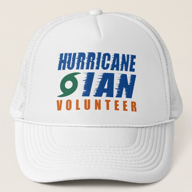 Gorra De Camionero Voluntario del Huracán Ian (Anverso)