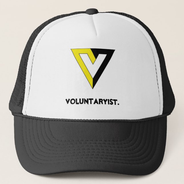 Gorra De Camionero Voluntaryist. (Anverso)