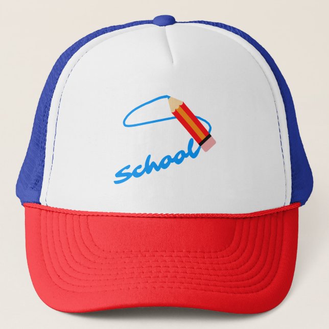Gorra De Camionero Volver a la escritura de lápiz escolar (Anverso)