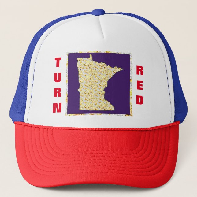 GORRA DE CAMIONERO VOLVER MINNESOTA ROJA (Anverso)