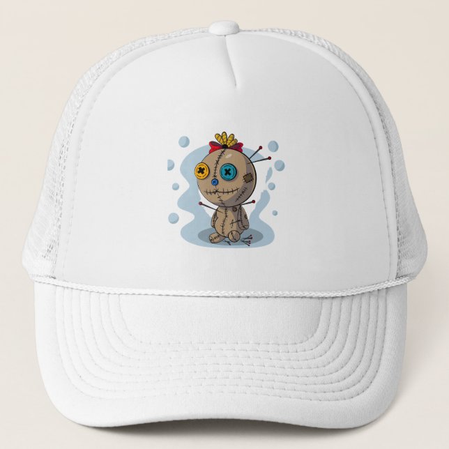 Gorra De Camionero Voodoo Doll Personalizado (Anverso)