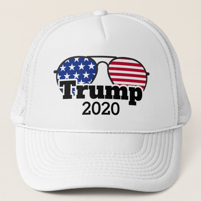 Gorra De Camionero Vota a Trump rojo y azul 2020 (Anverso)