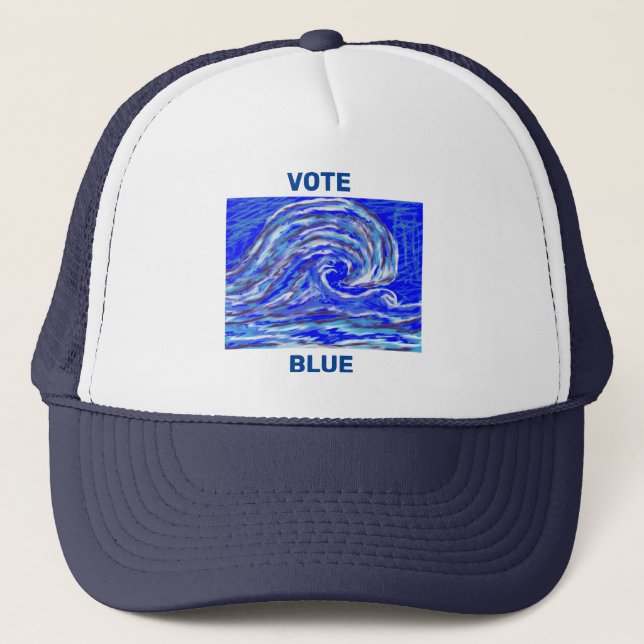 Gorra De Camionero ¡Vota azul! (Anverso)