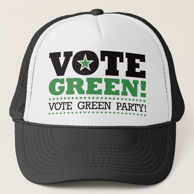 Gorra De Camionero ¡Vota verde! ¡Vota Fiesta verde! (Anverso)