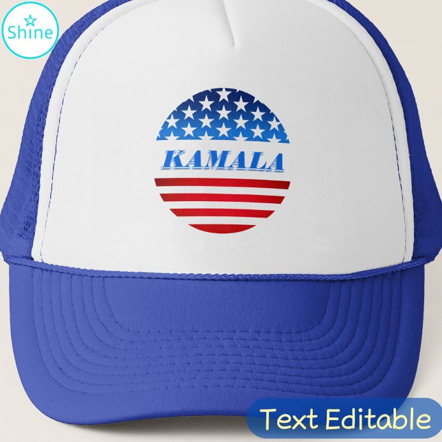 Gorra De Camionero Votación Kamala Harris Personalizado Texto Bandera (Subido por el creador)