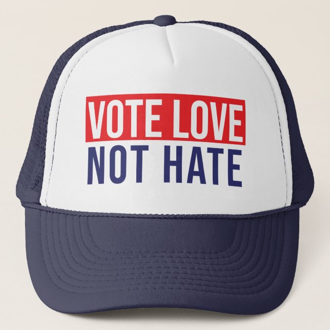 Gorra De Camionero Votar amor no odio (Anverso)