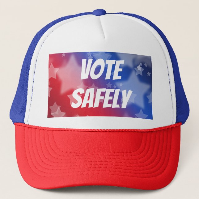 Gorra De Camionero Votar de forma segura (Anverso)