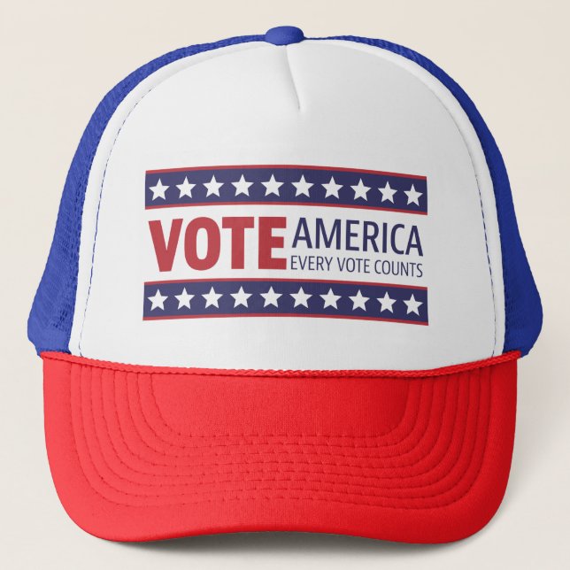 Gorra De Camionero Votar por Estados Unidos (Anverso)