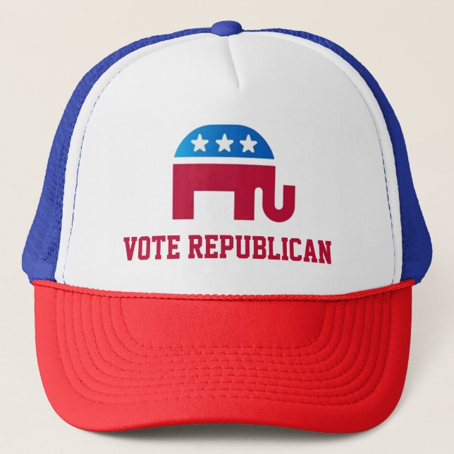 Gorra De Camionero Votar por republicano (Anverso)