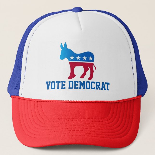 Gorra De Camionero Vote Demócrata (Anverso)