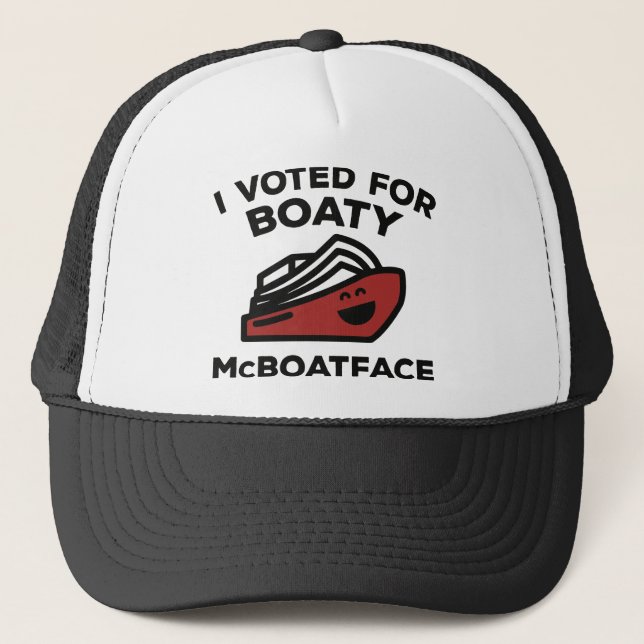 Gorra De Camionero Voté Por Boaty McBoatface (Anverso)