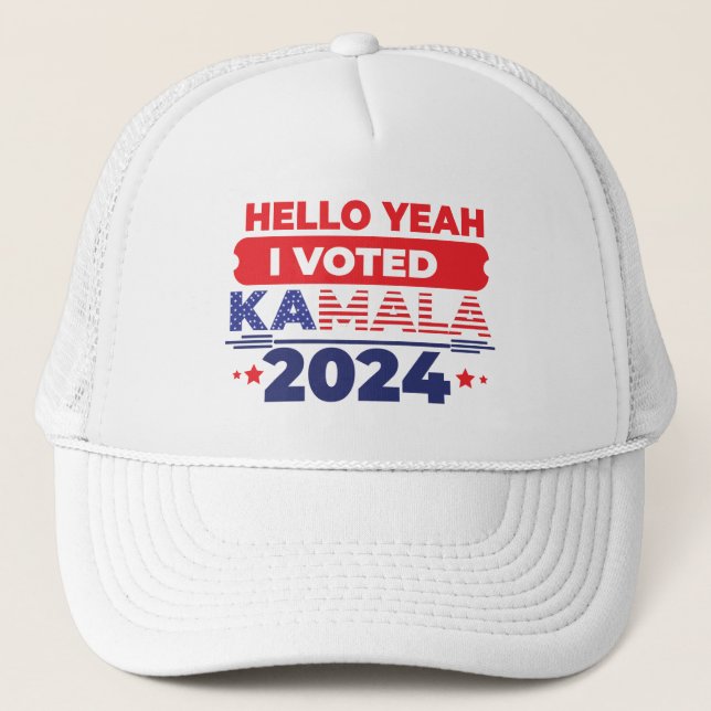 Gorra De Camionero Voté por Kamala 2024 (Anverso)
