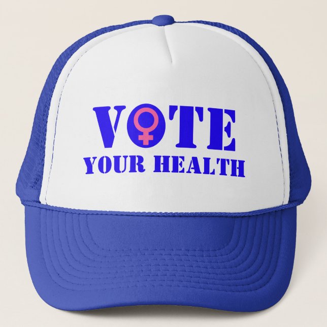 Gorra de camionero Vote Your Health (Anverso)