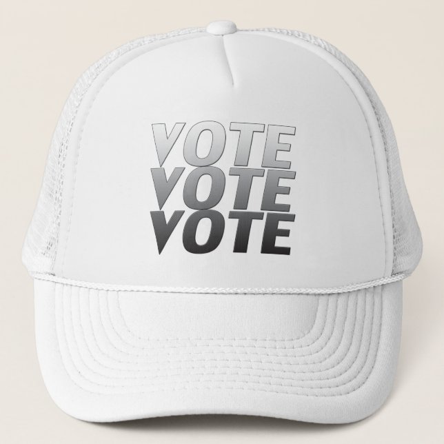 Gorra De Camionero "voto a voto" letras grises - (Anverso)
