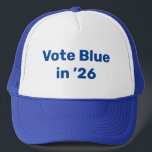 Gorra De Camionero Voto azul en 2026<br><div class="desc">Las elecciones de mitad de período de 2026 son importantes a nivel estatal y nacional para garantizar que se pueda aplicar una agenda progresiva en beneficio de todos los ciudadanos. Con el electorado tan estrechamente dividido, cada voto es importante. Apoye a los candidatos y a la legislación que les afecta...</div>