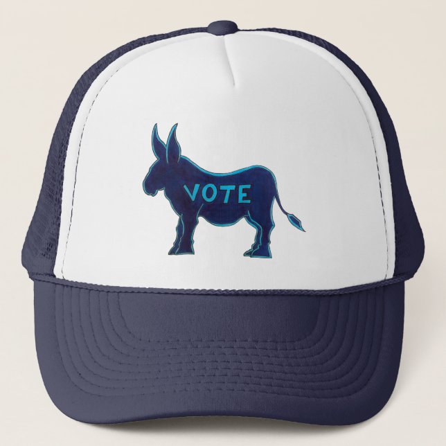 Gorra De Camionero VOTO Día de Elecciones en el Burro Azul USA Votaci (Anverso)