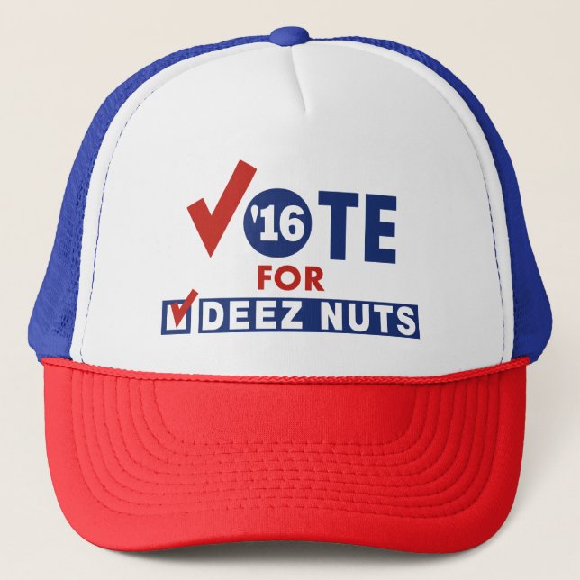 Gorra De Camionero Voto para las nueces de Deez (Anverso)