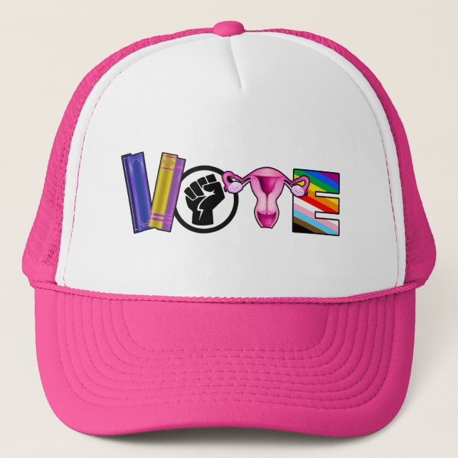 Gorra De Camionero Voto por los Derechos Humanos (Anverso)