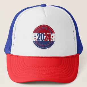 Gorra De Camionero Voto rojo y azul 2024 por el rojo blanco y azul