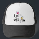 Gorra De Camionero Voy a las dos formas Red White Wine Lover<br><div class="desc">Este diseño fue creado a través del arte digital, puede ser personalizado haciendo clic en el botón personalizar y cambiando el color, agregando un nombre, iniciales o sus palabras favoritas. Póngase en contacto conmigo en colorflowcreations@gmail.com si desea tener este diseño en otro producto. Compra mi pintura acrílica abstracta original a...</div>