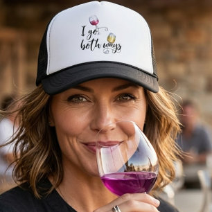 Gorra De Camionero Voy a las dos formas Red White Wine Lover