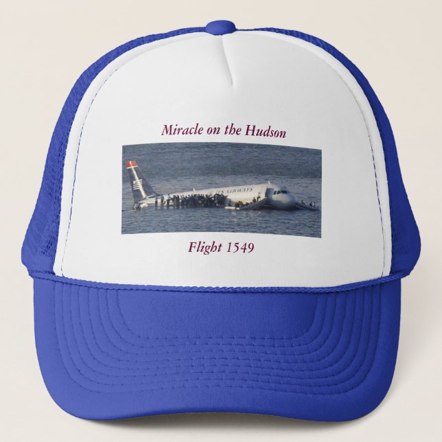 Gorra De Camionero Vuelo 1549 - Milagro en el Hudson (Anverso)