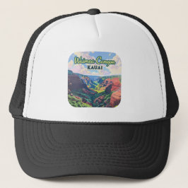 Gorra De Camionero Waimea Canyon Kauai Hawaii Retro