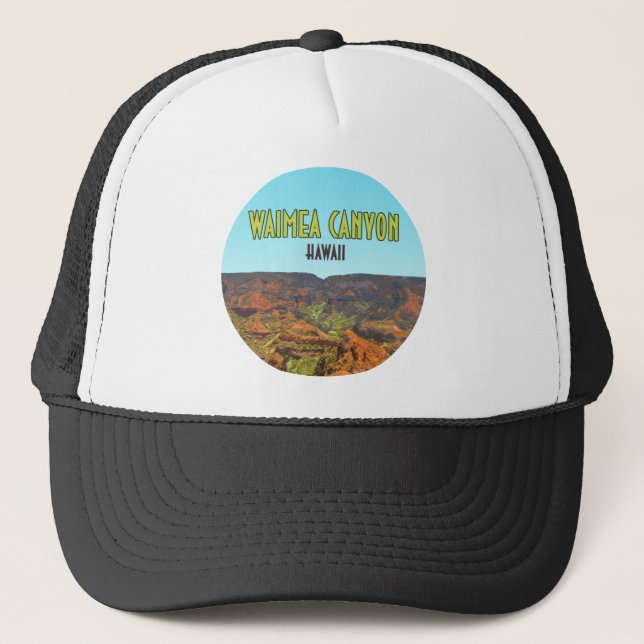 Gorra De Camionero Waimea Canyon Kauai Hawaii Viajes de época (Anverso)