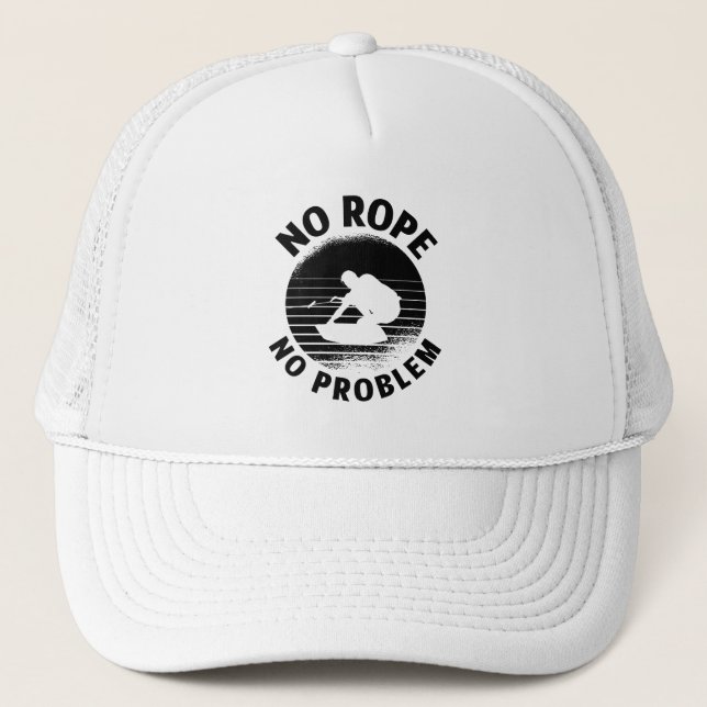 Gorra De Camionero Wakeboard No Rope No Problema Wake Wakeboarder (Anverso)