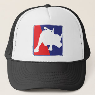 Gorra De Camionero Wall Street Red White and Blue Bull