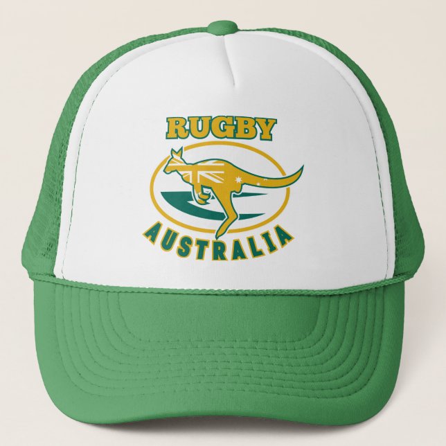 Gorra De Camionero Wallaby del canguro de Australia del rugbi (Anverso)