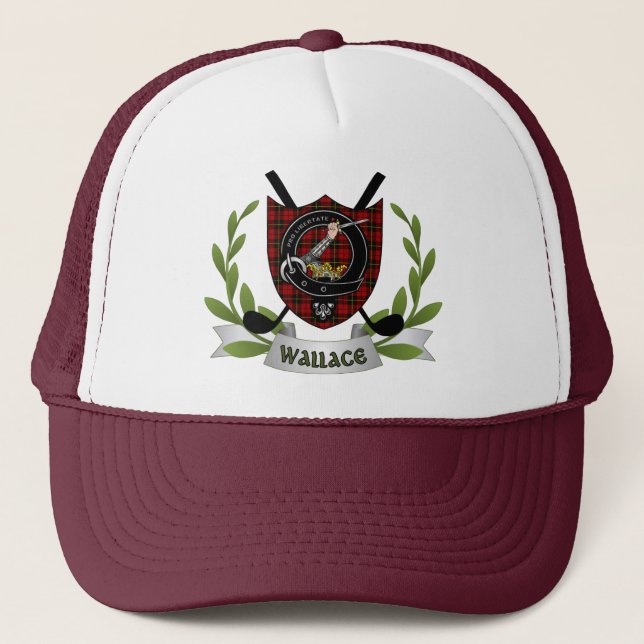Gorra De Camionero Wallace Clan Badge & Tartan Golf (Anverso)
