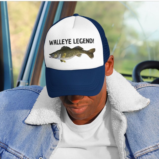 Gorra De Camionero Walleye Legend Funny Pescador Angler Regalo (Subido por el creador)