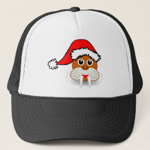 Gorra De Camionero Walrus Seal Fangs Animal Navidad Santa Claus