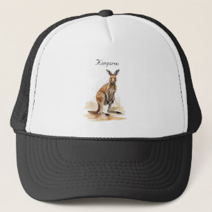 Gorra De Camionero Wanderer de Outback: personalizado canguro acuarel