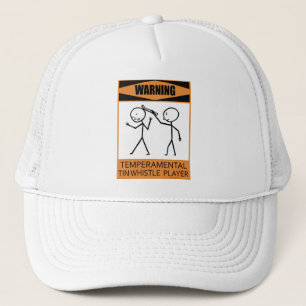 Gorra De Camionero Warning Temperamental Tin Whistle Player