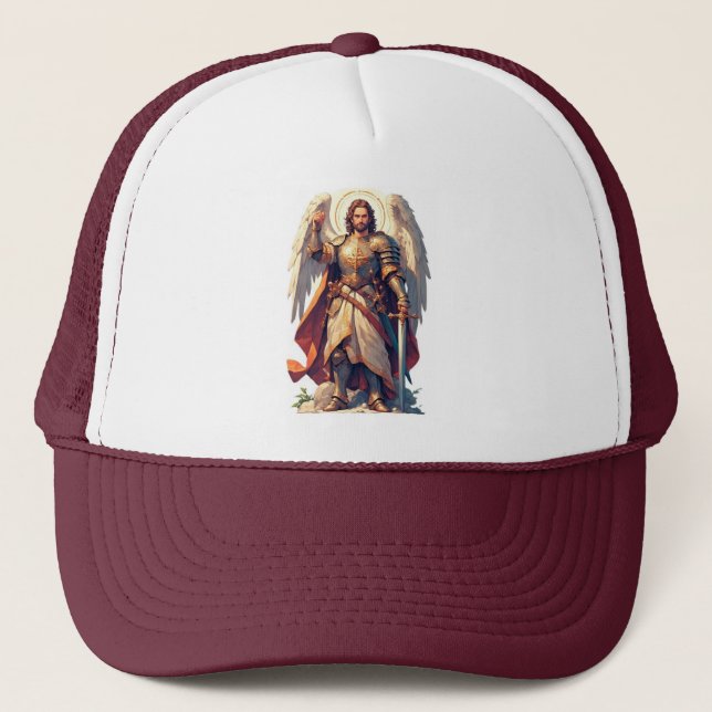 Gorra De Camionero Warrior Archangel Michael Trucker Hat (Anverso)