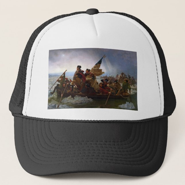 Gorra De Camionero Washington cruzando la ciudad de Delaware, por Ema (Anverso)